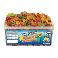Sweetzone 100% Halal Jelly Sweets - Happy Gummy Bears Tub Of 600pcs